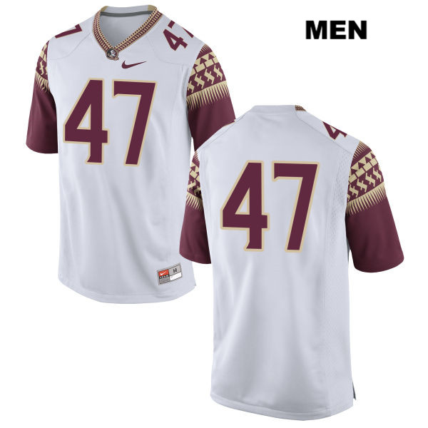 Men's NCAA Nike Florida State Seminoles #47 Joseph Garcia College No Name White Stitched Authentic Football Jersey AME2469UR